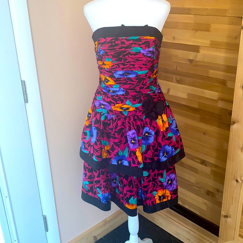 Vintage A. J. Bari strapless dress